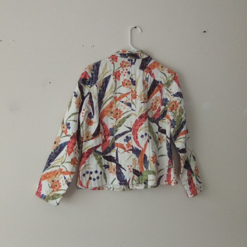 CHICOS Floral Women's Blazer - Picture 6 of 9